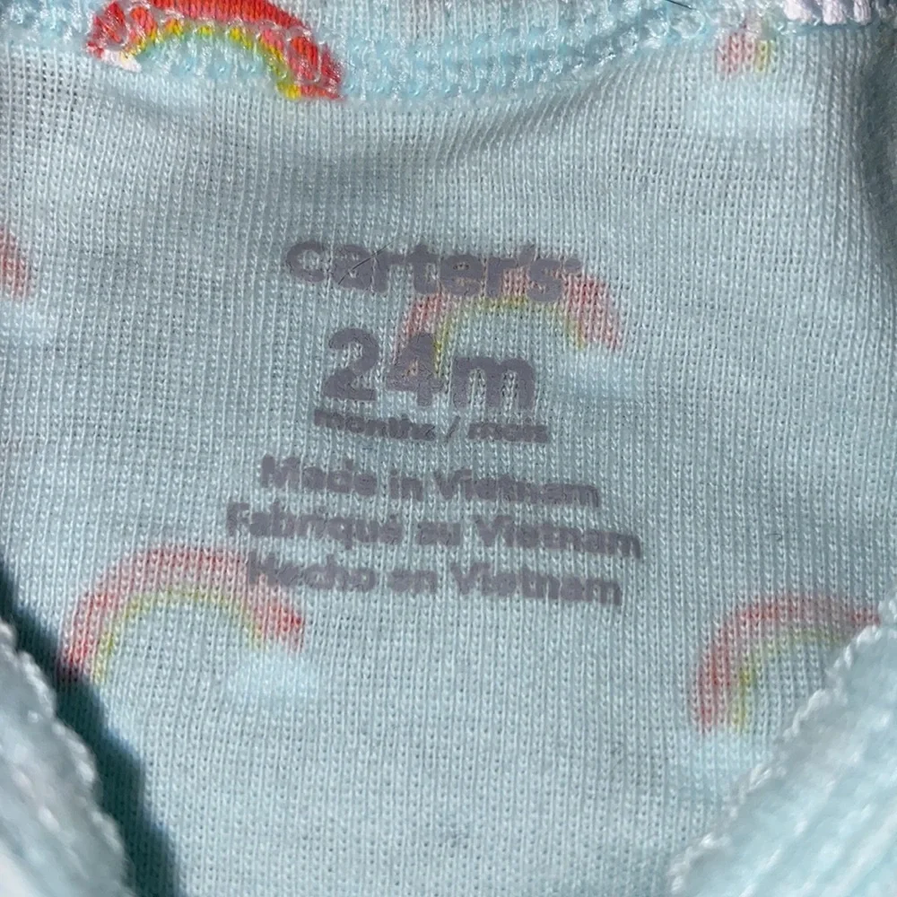 Carter's Light Blue Rainbow Print One-Piece Bodysuit